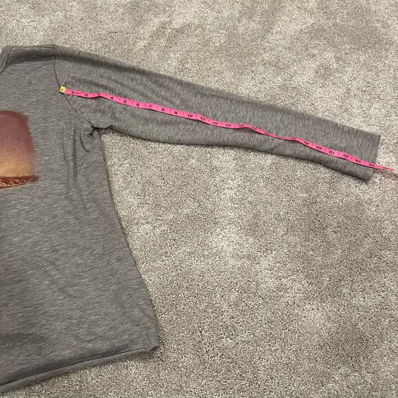 Modish‎ Rebel Women's Grey Longsleeve Top with Mountains Open Back Size L - Picture 7 of 9